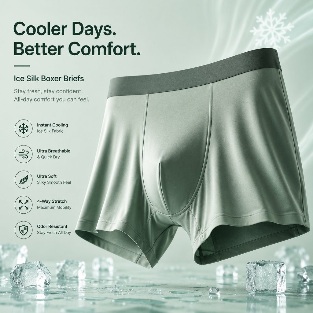 Men’s Cooling Ice Silk Underwear – Buy 1 Get 2 Free